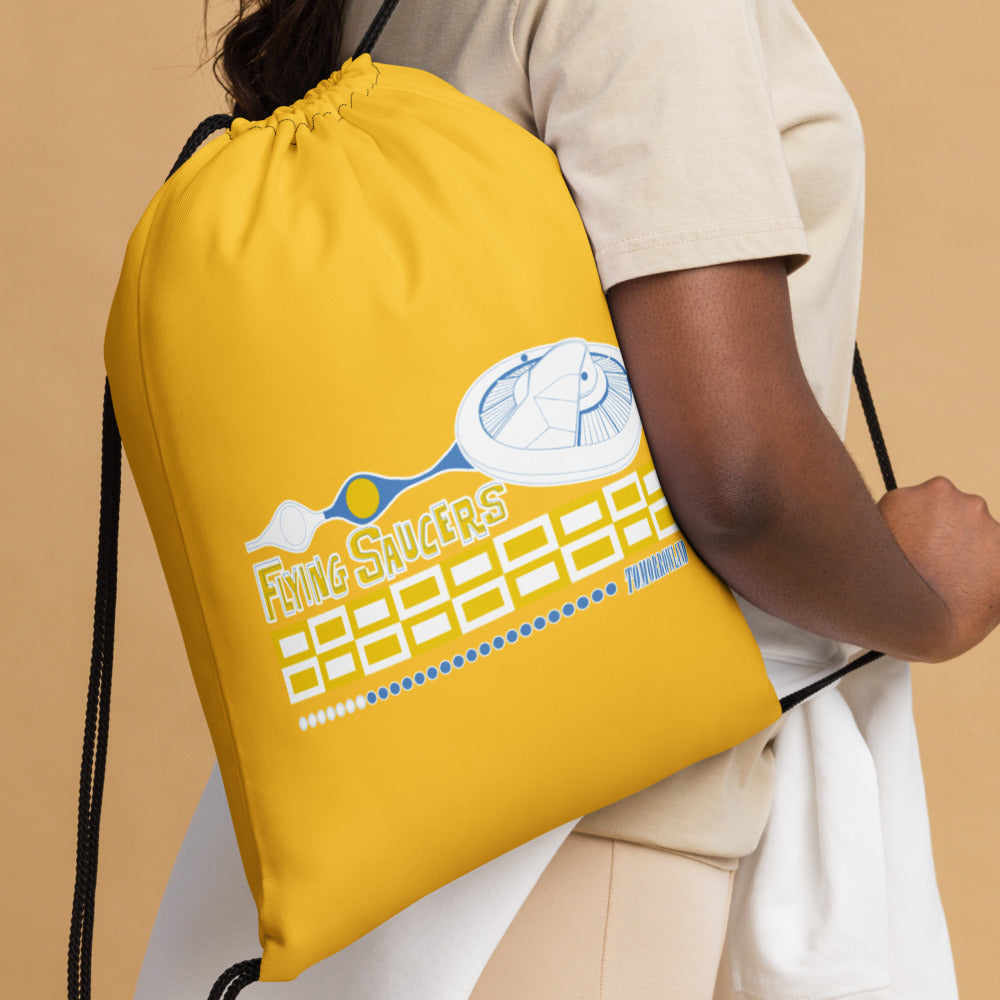 FLYING SAUCERS title Drawstring Bag