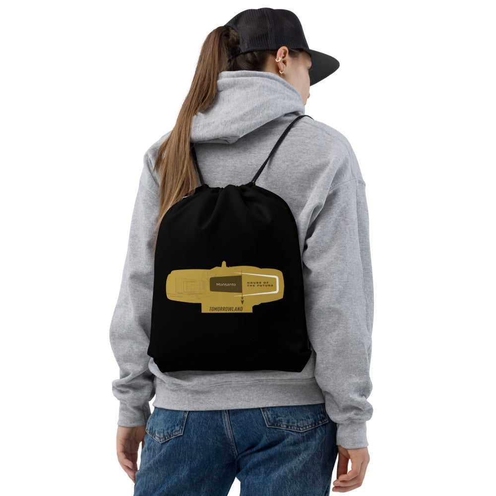 HOUSE OF THE FUTURE house Drawstring Bag