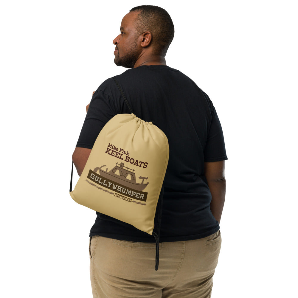 MIKE FINK KEEL BOATS gullywhumper Drawstring Bag