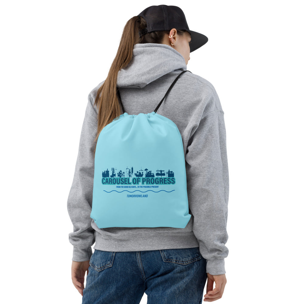 CAROUSEL OF PROGRESS silhouettes Drawstring bag