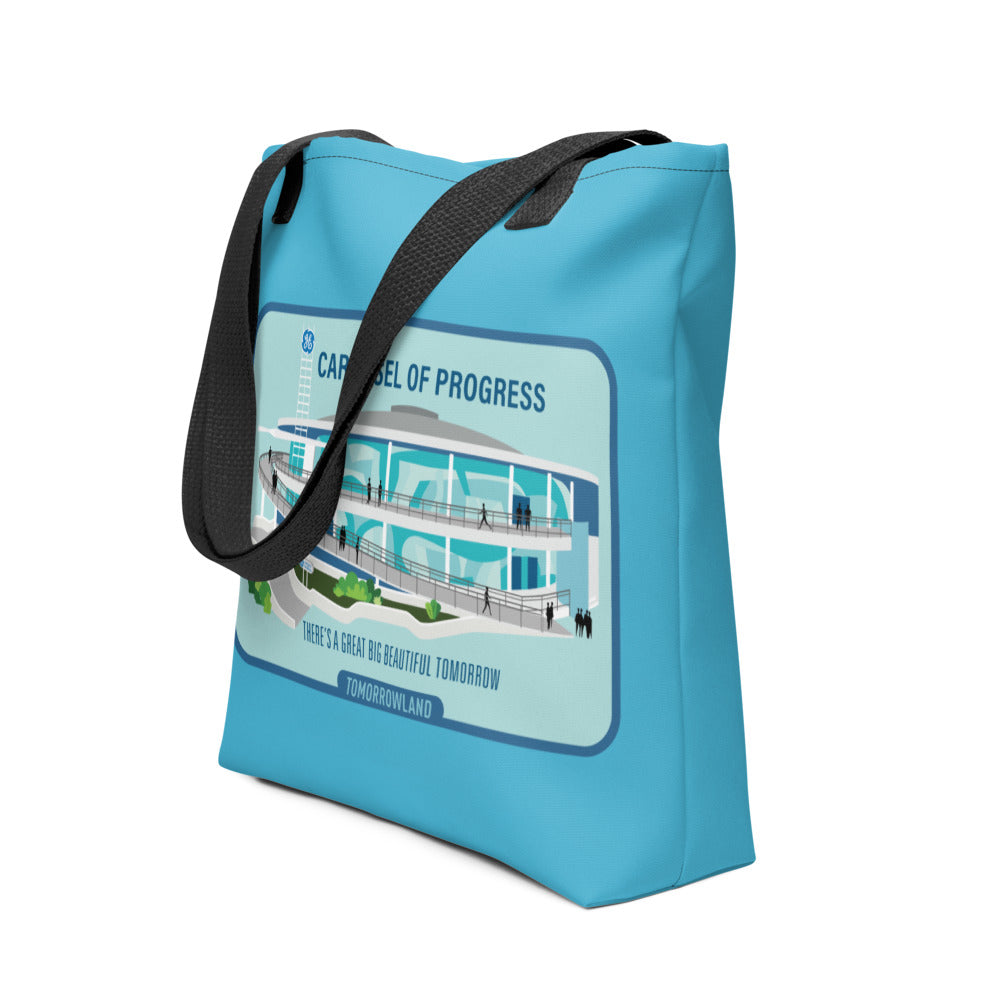 CAROUSEL OF PROGRESS building Tote Bag