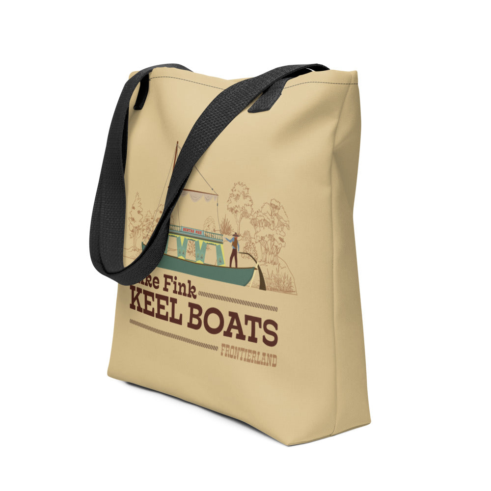 MIKE FINK KEEL BOATS boat scene Tote bag