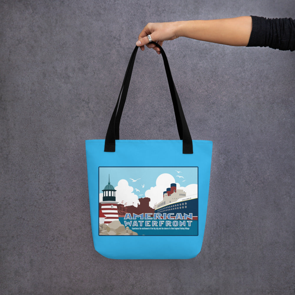 TDS AMERICAN WATERFRONT port title Tote Bag