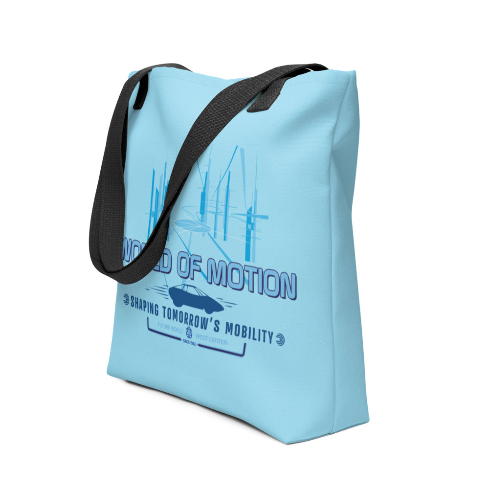 WORLD OF MOTION center core Tote Bag