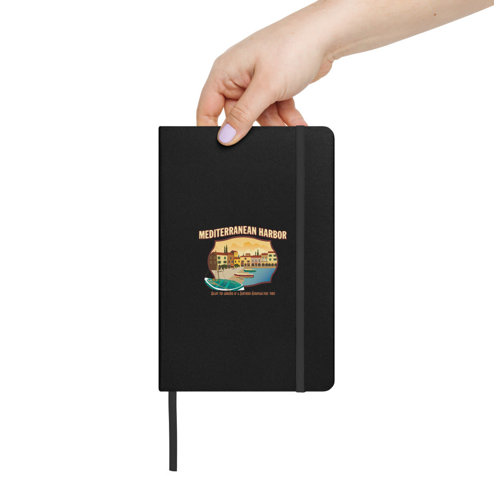 TDS MEDITERRANEAN HARBOR port title Hardcover Notebook