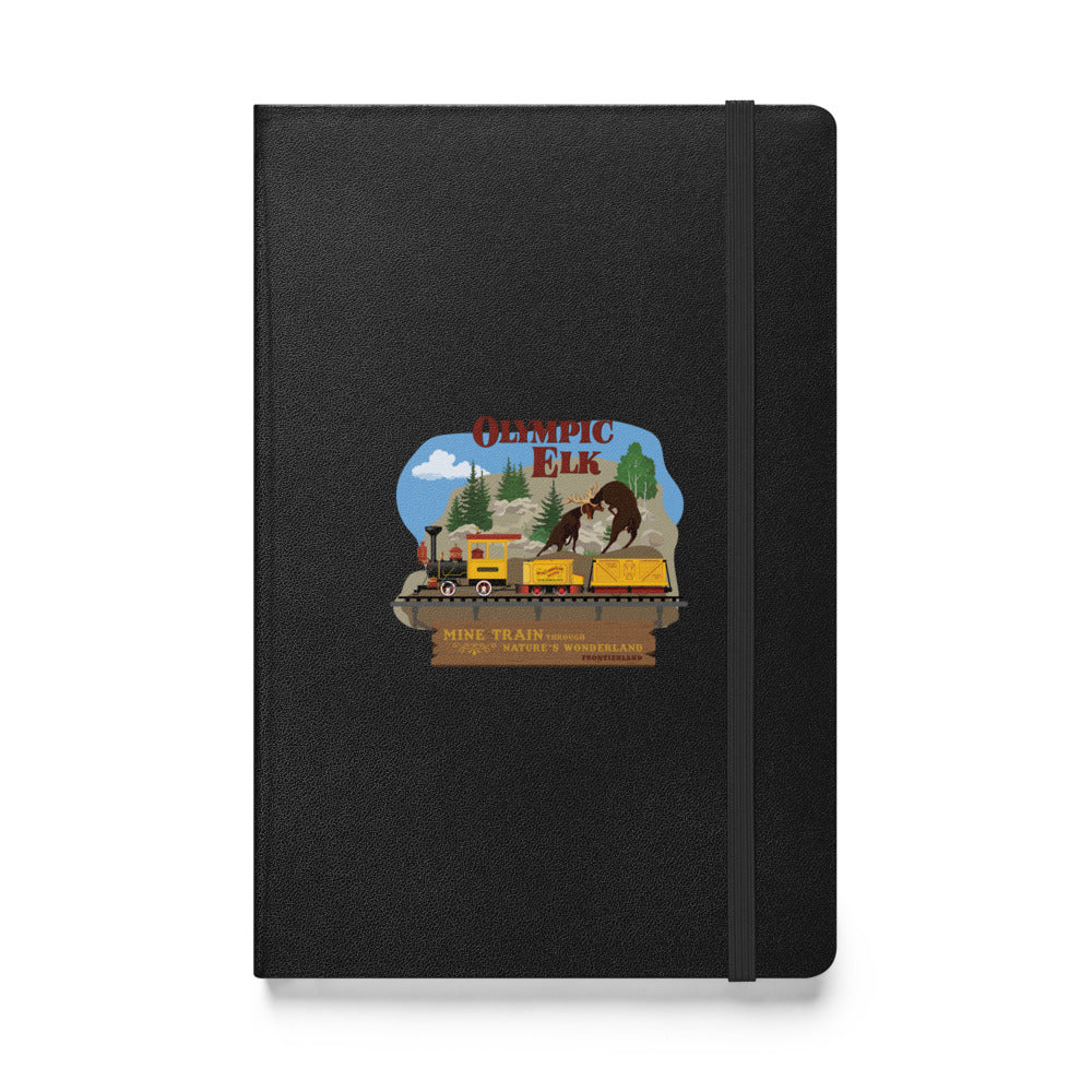 MINE TRAIN THROUGH NATURE'S WONDERLAND olympic elk Hardcover Notebook
