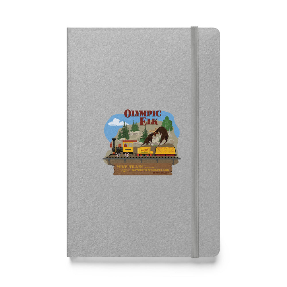 MINE TRAIN THROUGH NATURE'S WONDERLAND olympic elk Hardcover Notebook