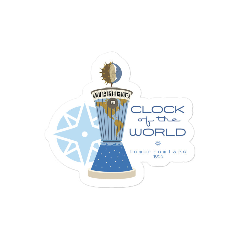 CLOCK OF THE WORLD tower Stickers