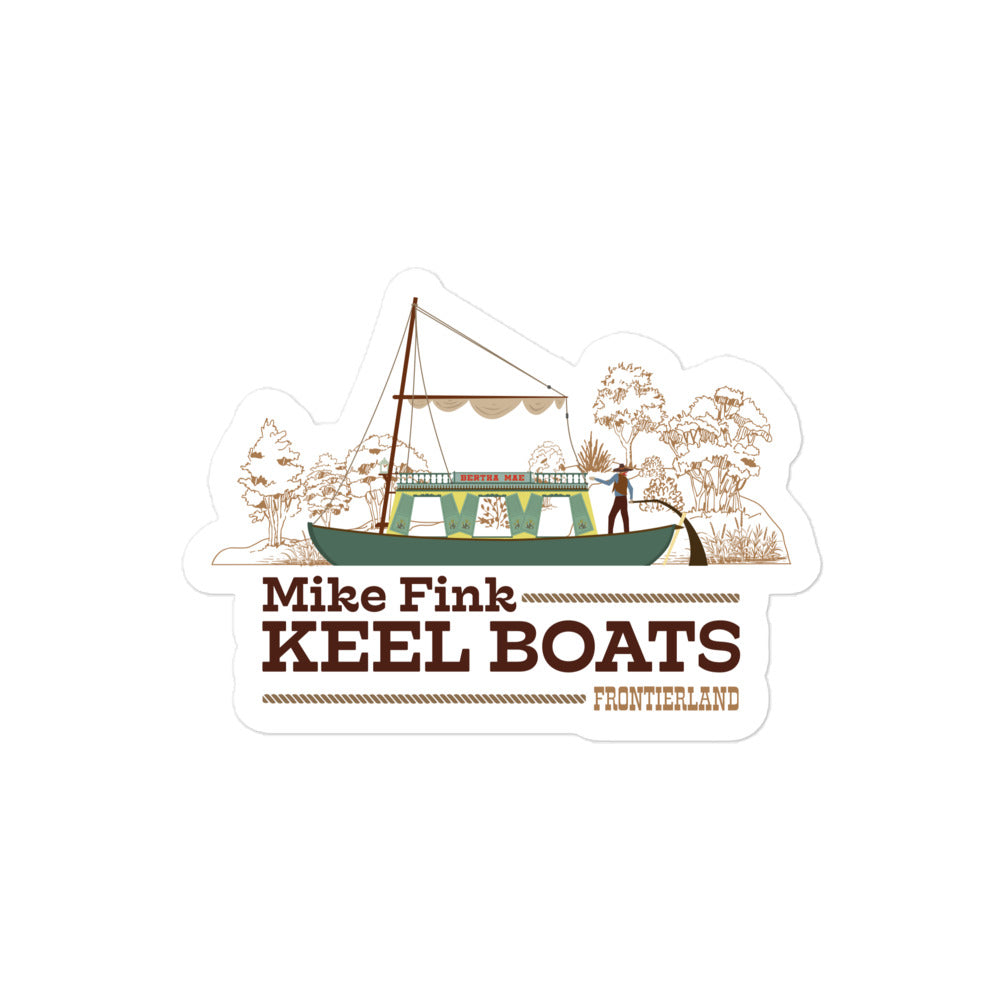 MIKE FINK KEEL BOATS scene Stickers