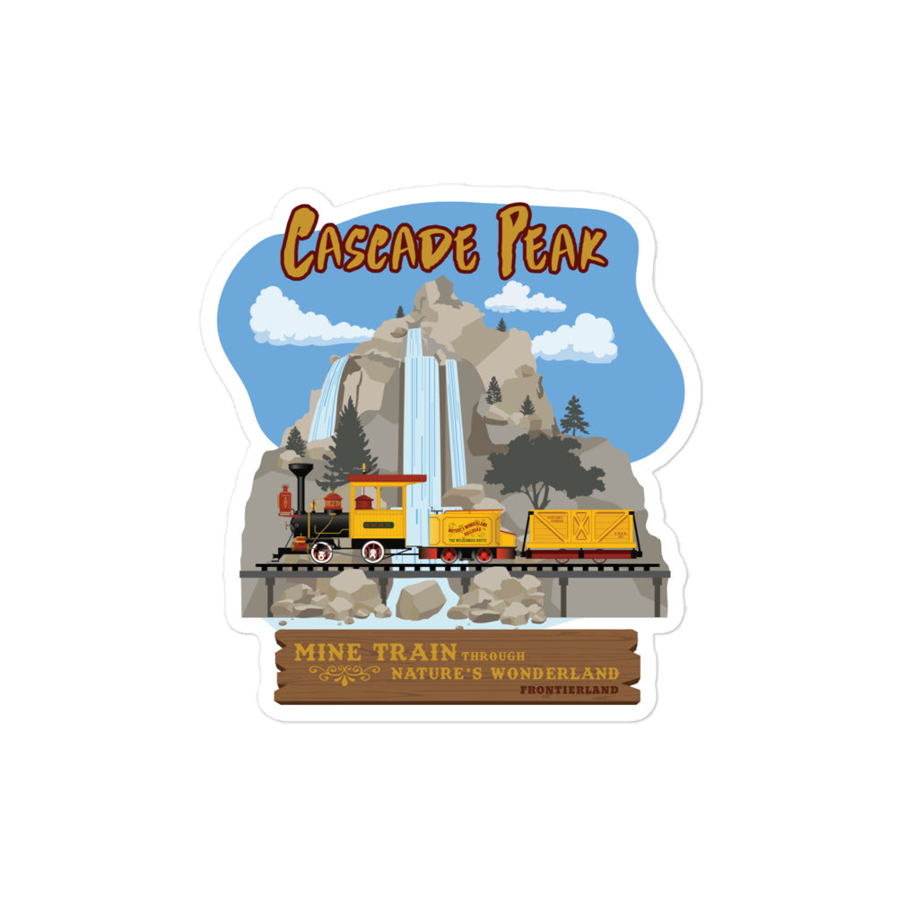 MINE TRAIN THROUGH NATURE'S WONDERLAND cascade peak Stickers