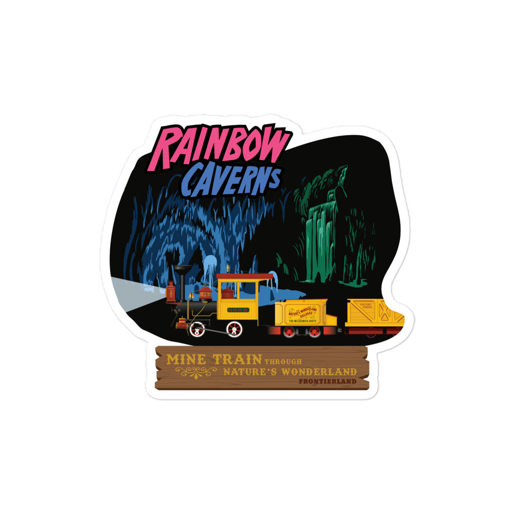 MINE TRAIN THROUGH NATURE'S WONDERLAND rainbow caverns Stickers
