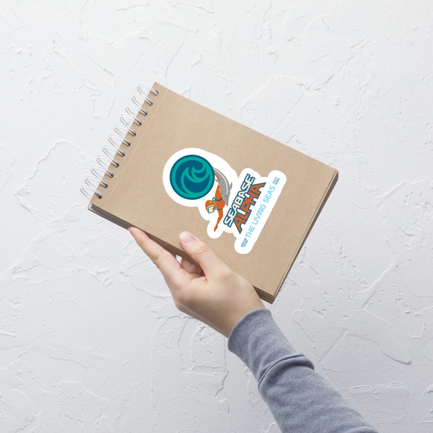 THE LIVING SEAS logo extract Stickers