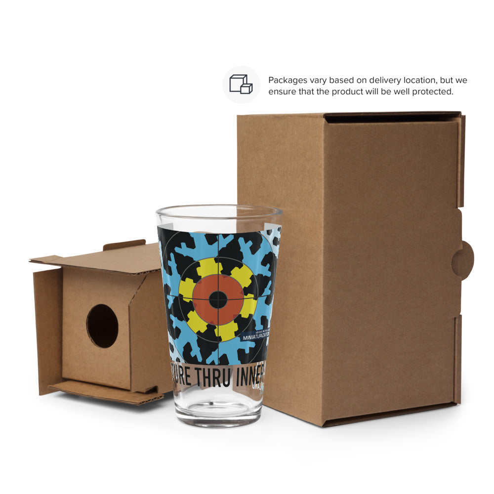 ADVENTURE THRU INNER SPACE miniaturization Pint Glass