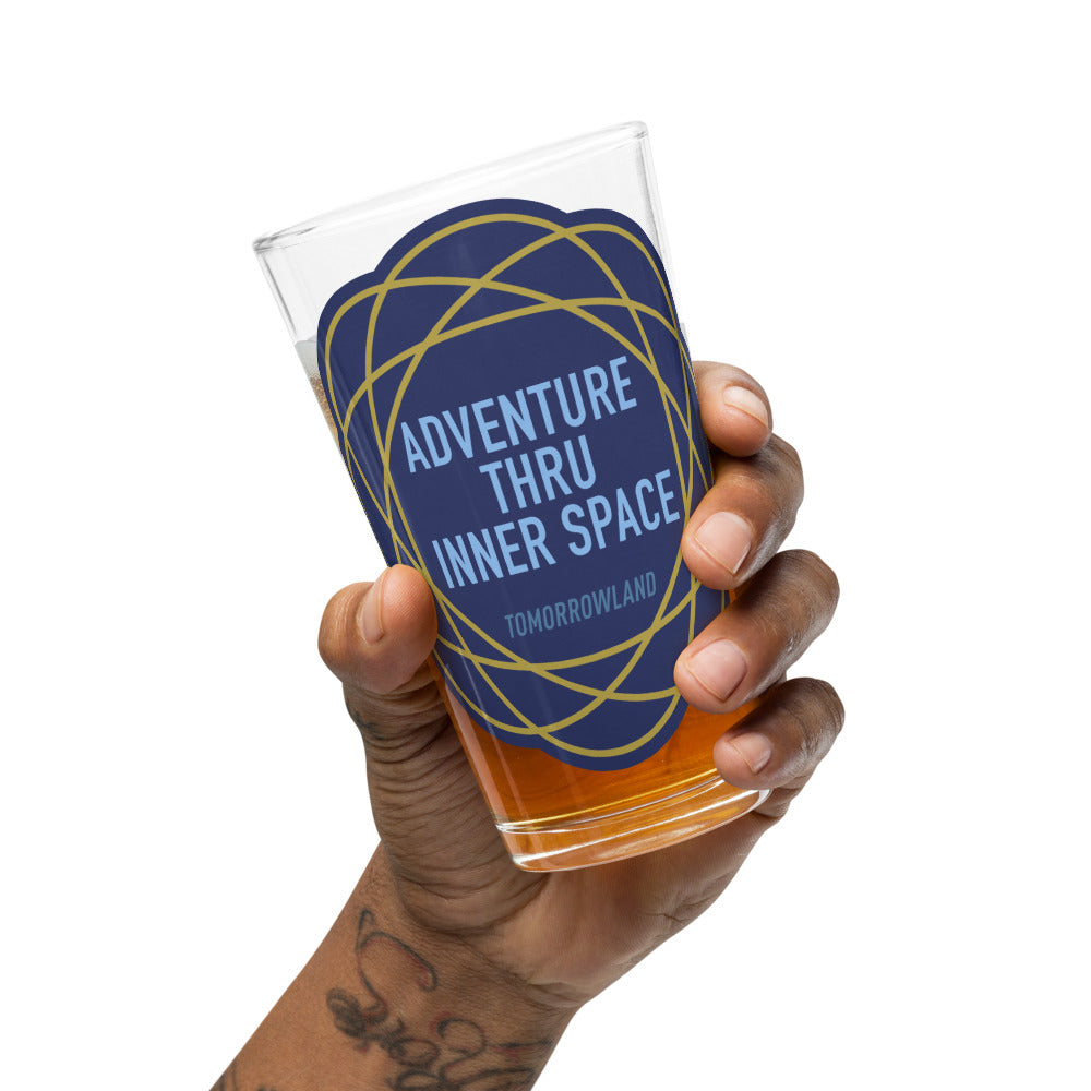 ADVENTURE THRU INNER SPACE nucleus Pint Glass