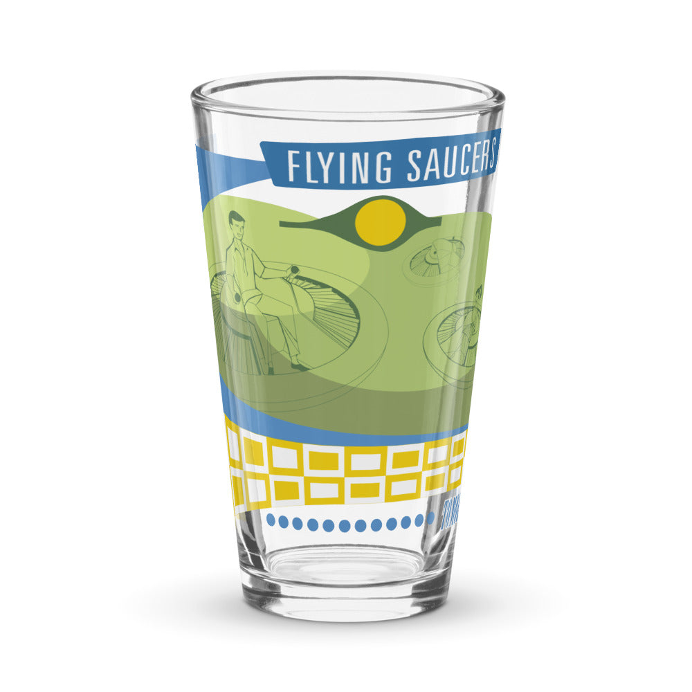 FLYING SAUCERS scene Pint Glass