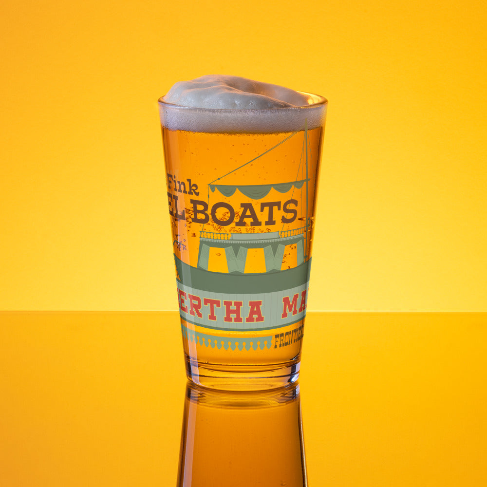 MIKE FINK KEEL BOATS bertha mae Pint Glass
