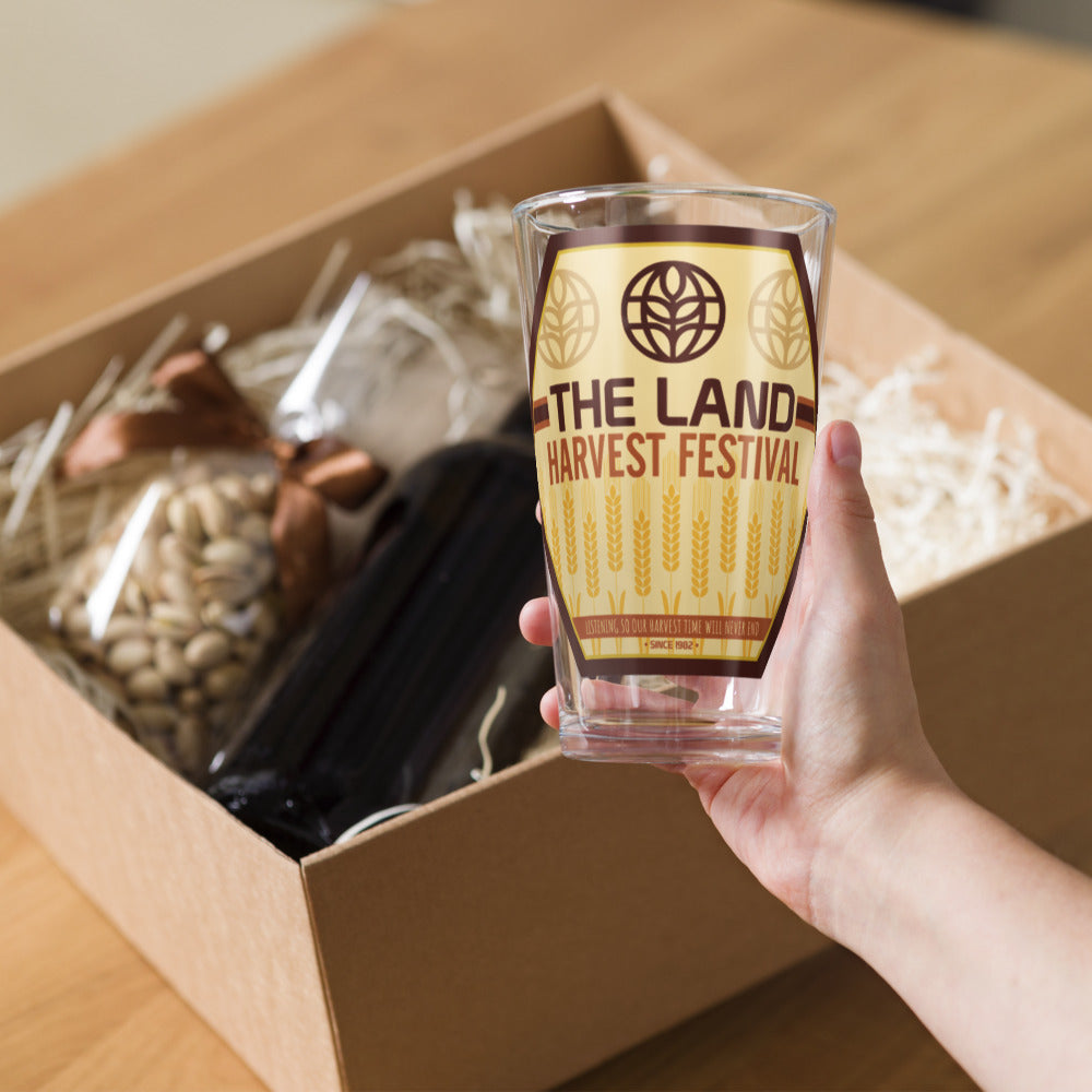THE LAND harvest festival Pint Glass