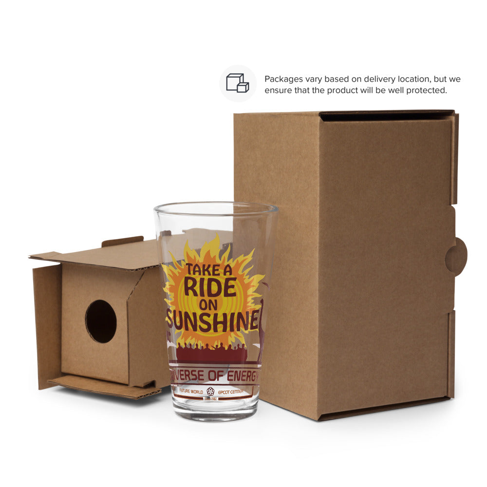 UNIVERSE OF ENERGY ride on sunshine Pint Glass
