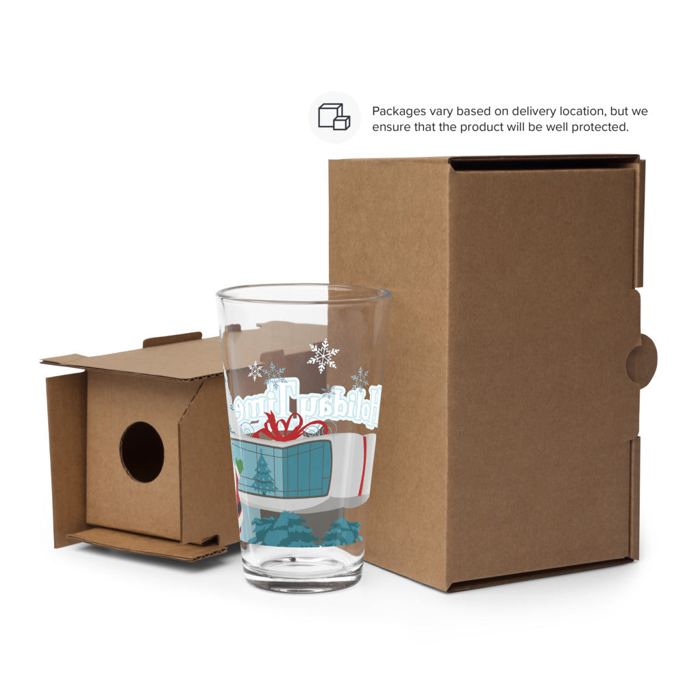 DL HOLIDAY TIME future house Pint Glass