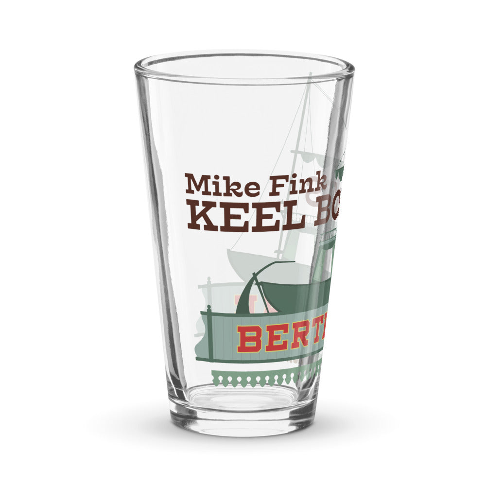 MIKE FINK KEEL BOATS bertha mae Pint Glass