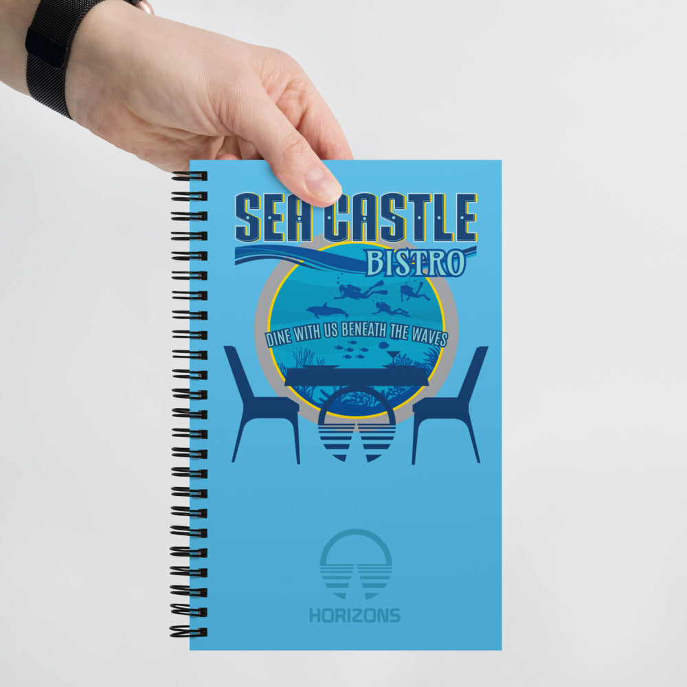 HORIZONS sea castle bistro Spiral Notebook