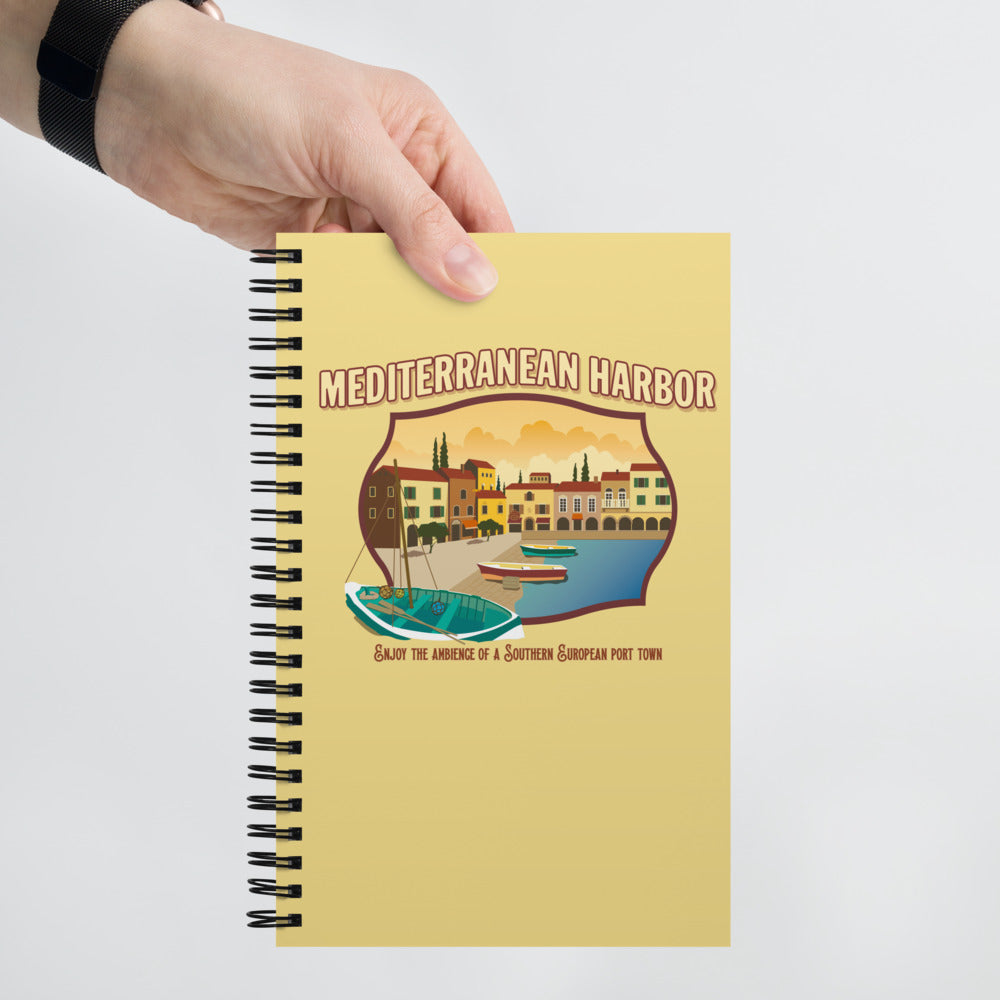 TDS MEDITERRANEAN HARBOR port title Spiral Notebook