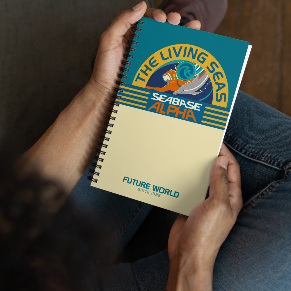 THE LIVING SEAS seabase alpha Spiral Notebook