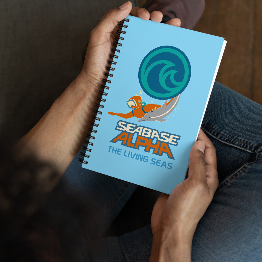 THE LIVING SEAS logo extract Spiral Notebook