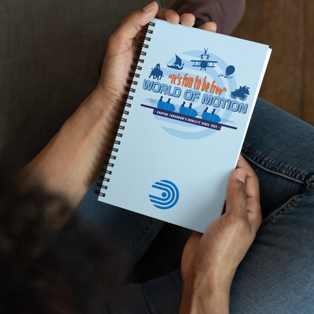 WORLD OF MOTION tomorrow's mobility Spiral Notebook