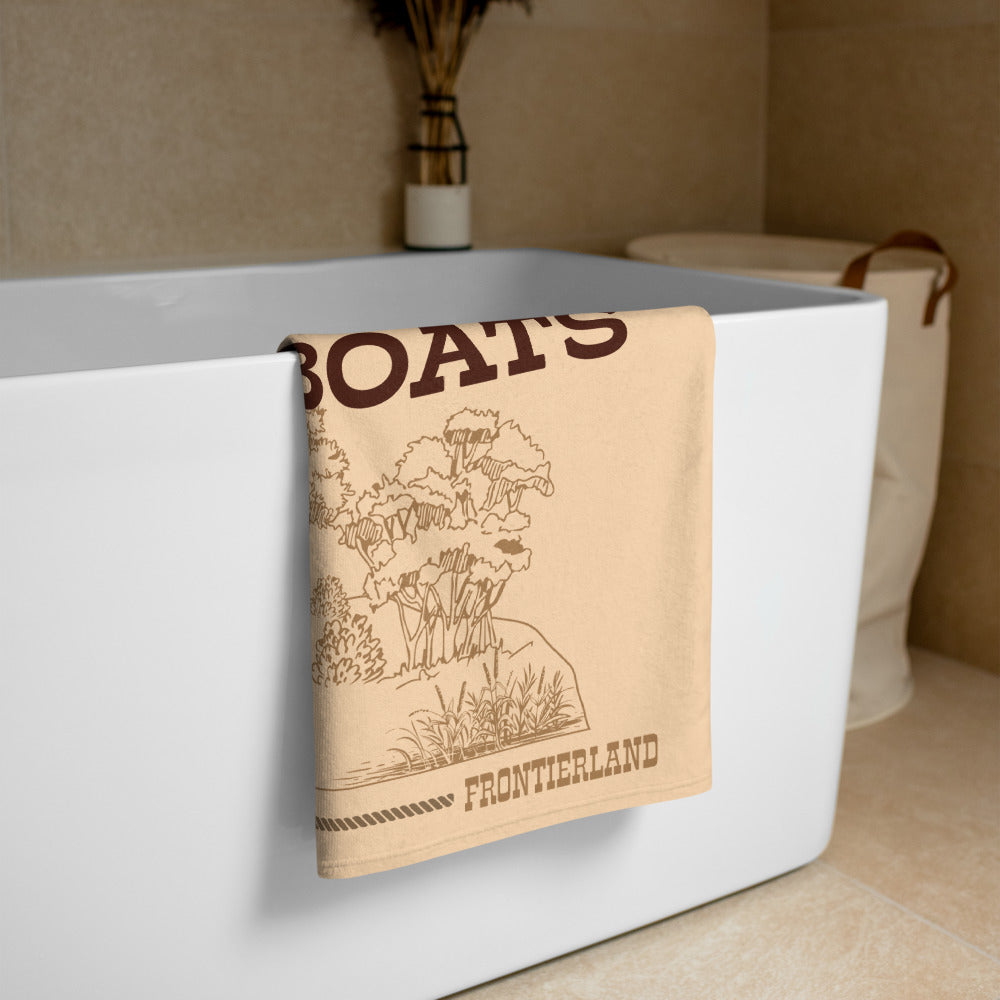 MIKE FINK KEEL BOATS scene Beach Towel