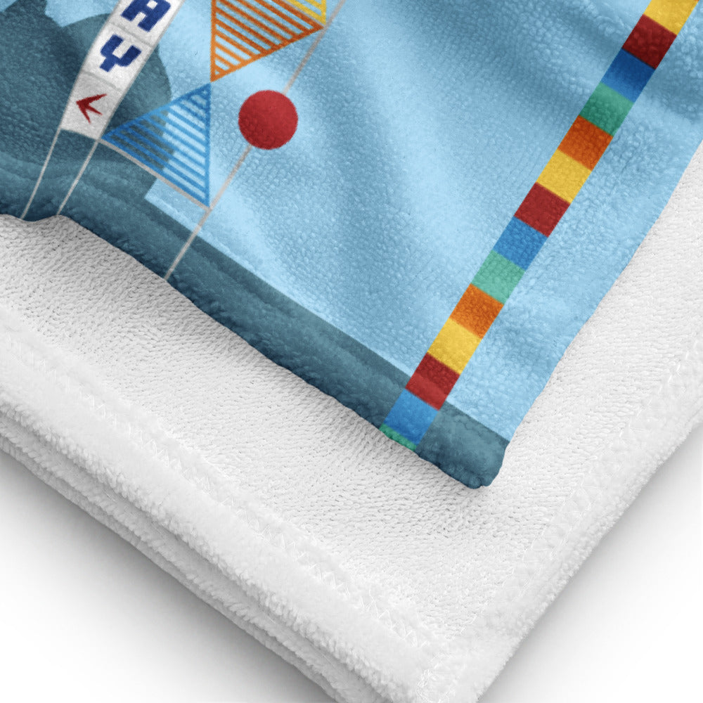 SKYWAY 1957 tower Beach Towel