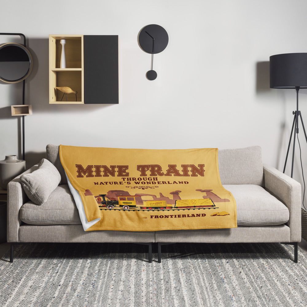 MINE TRAIN THROUGH NATURE'S WONDERLAND title train Throw Blanket