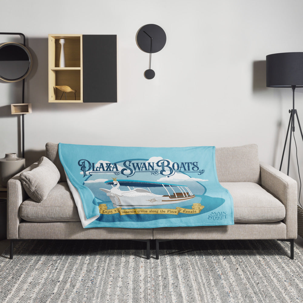 MK MAIN STREET plaza swan boats Throw Blanket
