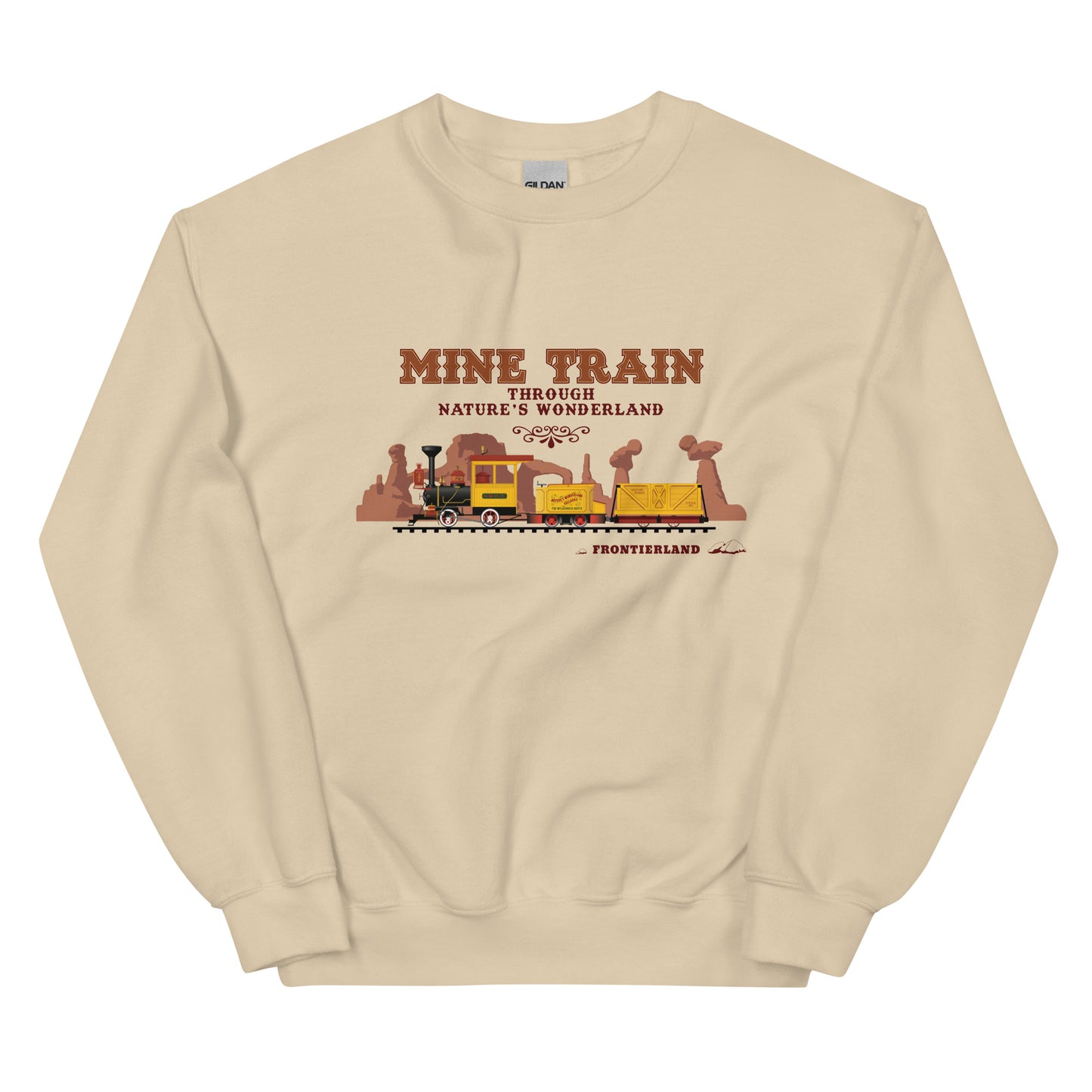 MINE TRAIN THROUGH NATURE'S WONDERLAND title train Sweatshirt