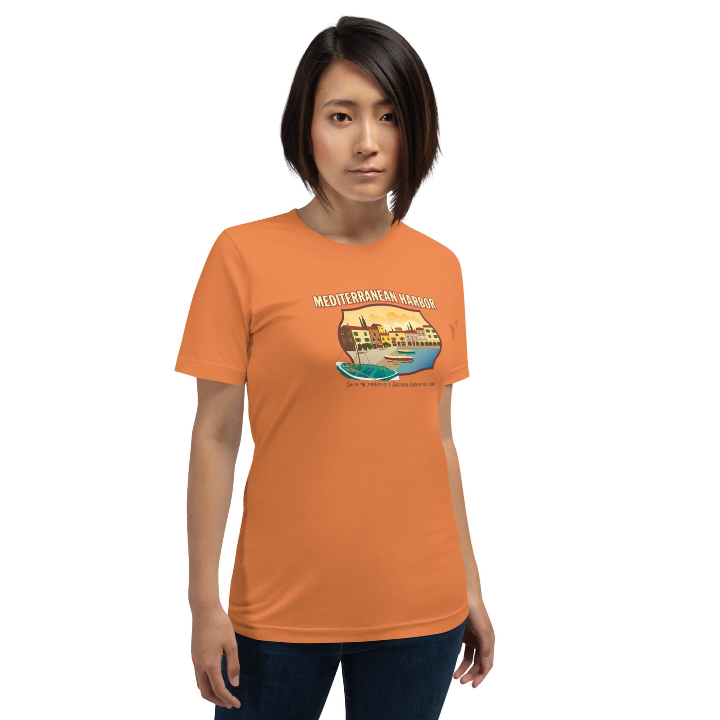 TDS MEDITERRANEAN HARBOR port title T-Shirt