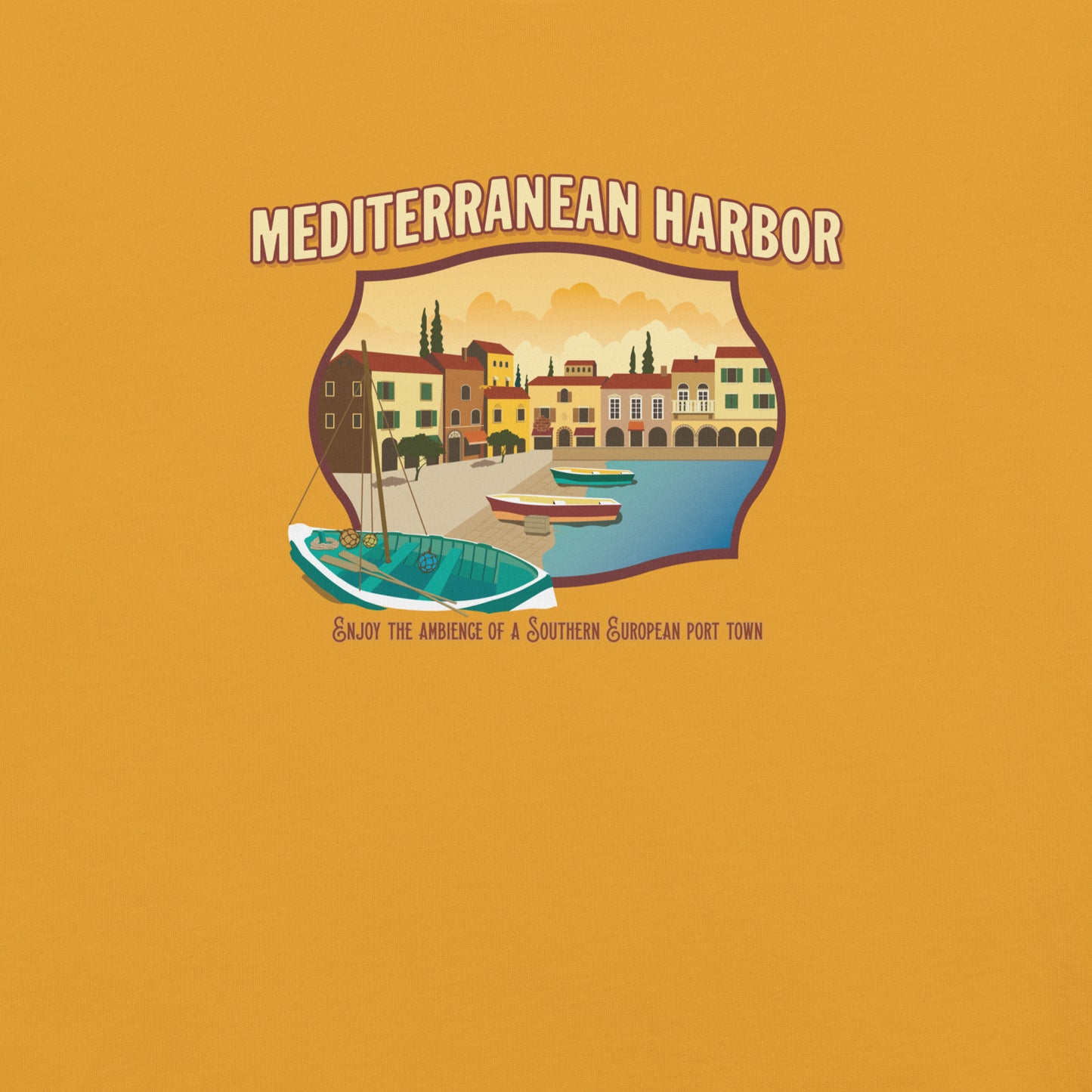 TDS MEDITERRANEAN HARBOR port title T-Shirt