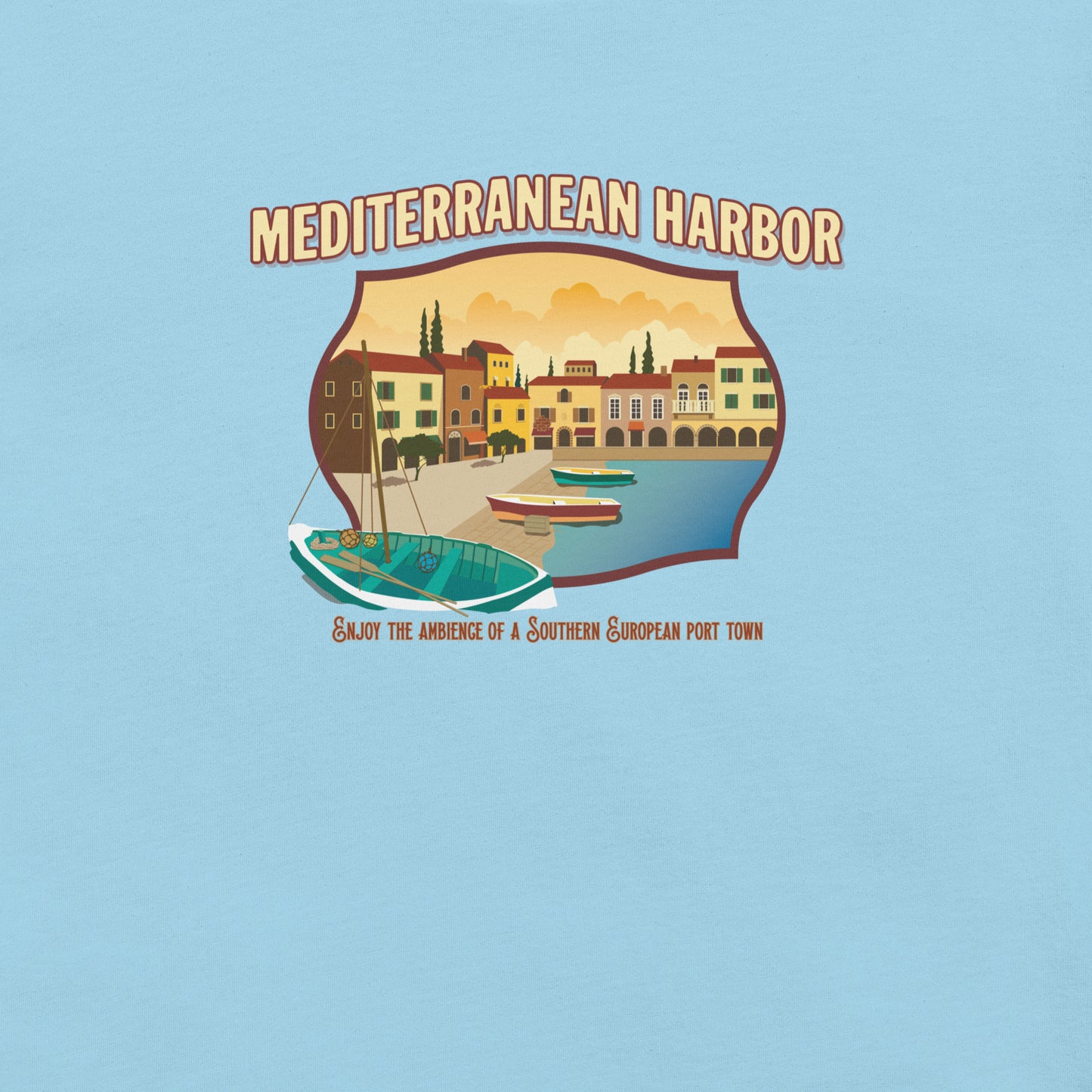 TDS MEDITERRANEAN HARBOR port title T-Shirt