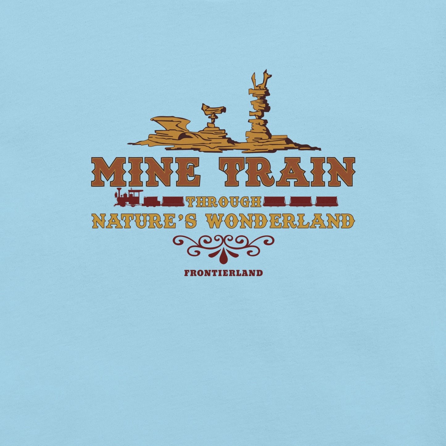 MINE TRAIN THROUGH NATURE'S WONDERLAND title T-Shirt