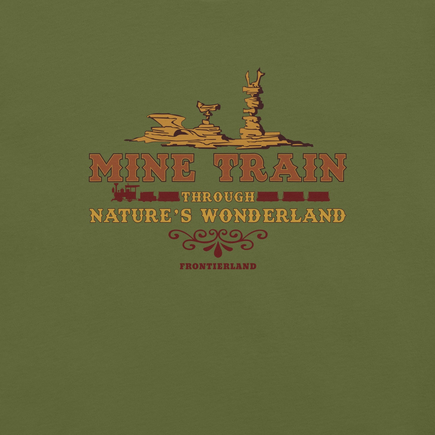 MINE TRAIN THROUGH NATURE'S WONDERLAND title T-Shirt