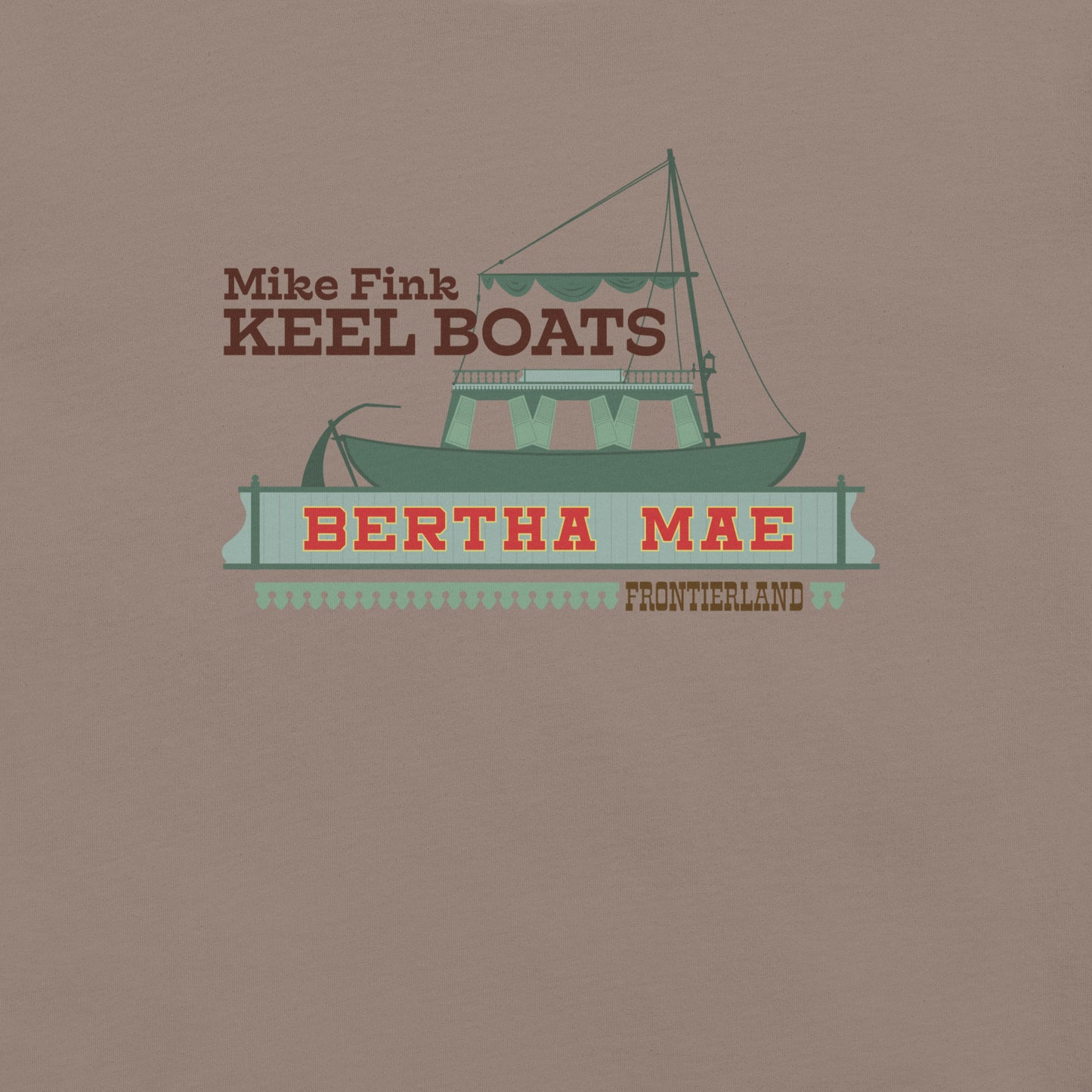 MIKE FINK KEEL BOATS bertha mae T-Shirt