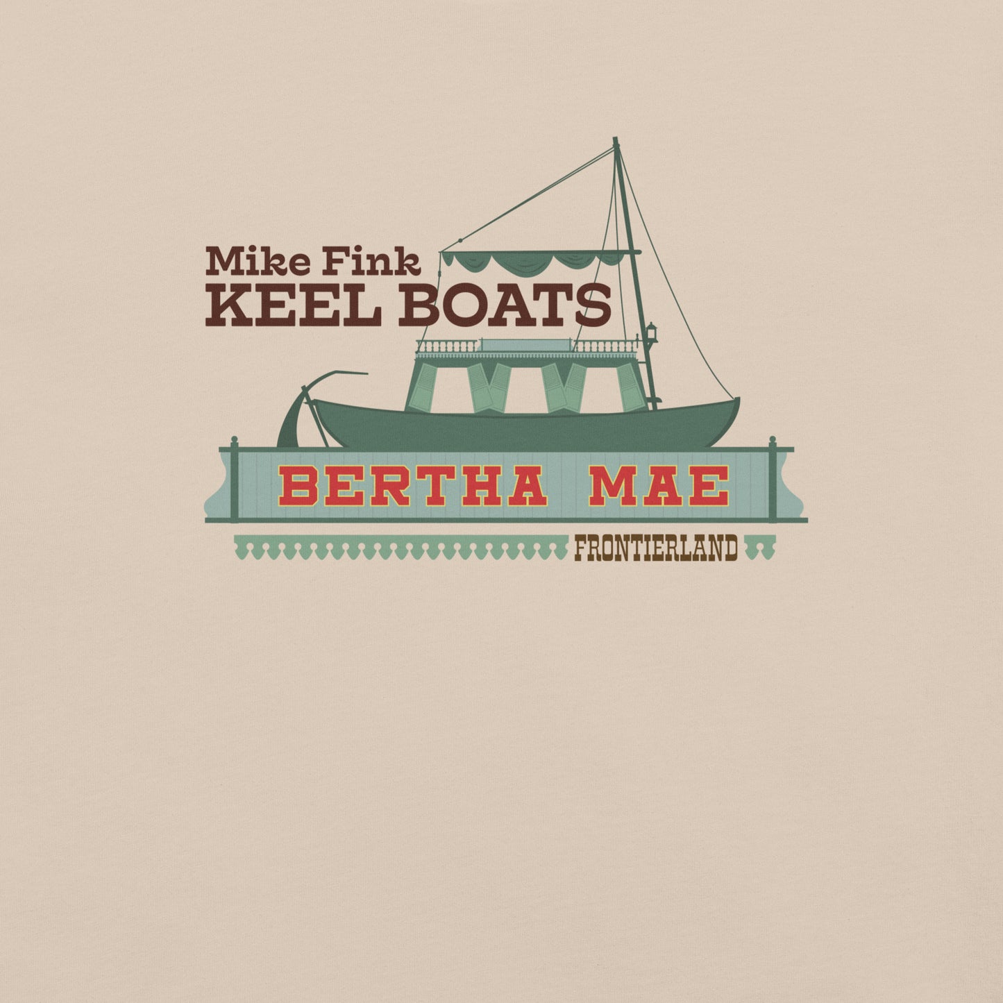 MIKE FINK KEEL BOATS bertha mae T-Shirt
