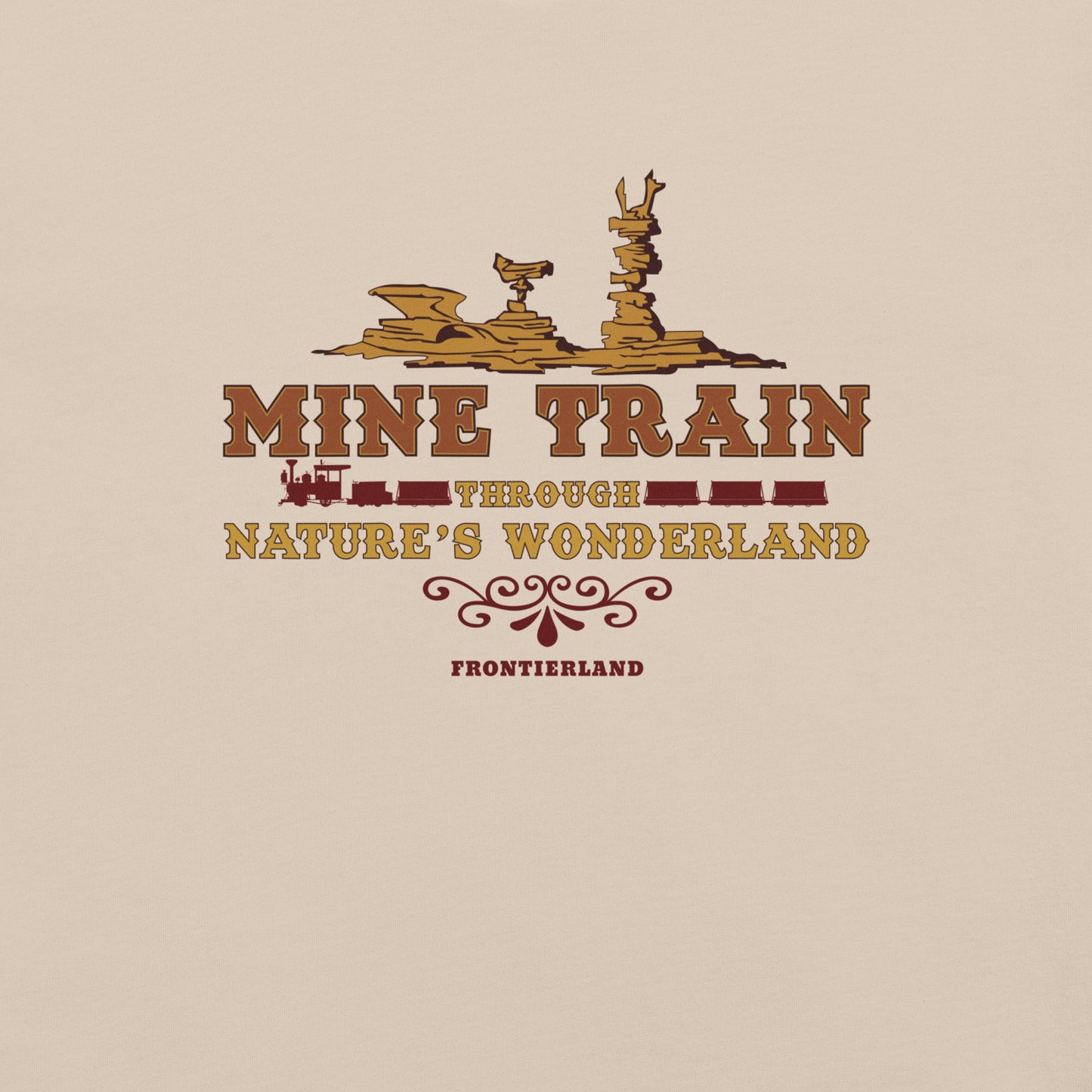 MINE TRAIN THROUGH NATURE'S WONDERLAND title T-Shirt