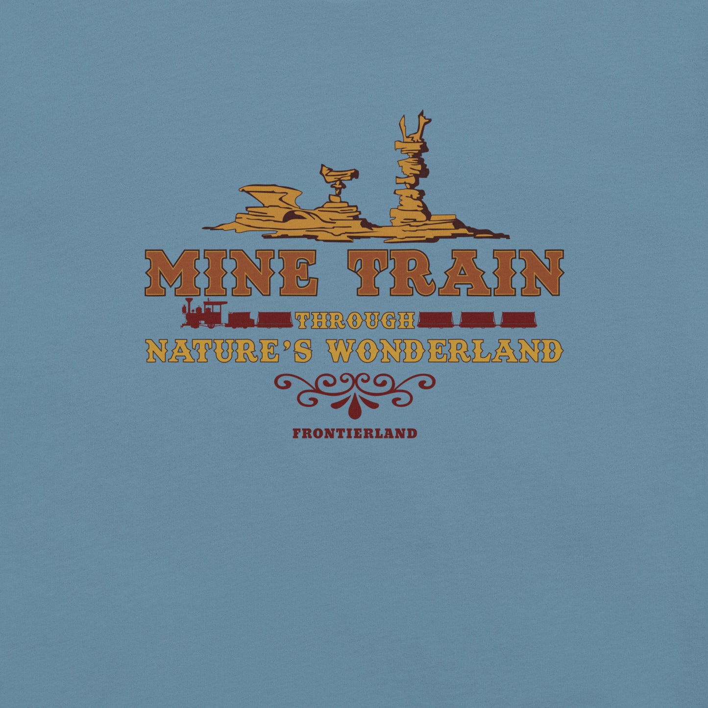 MINE TRAIN THROUGH NATURE'S WONDERLAND title T-Shirt