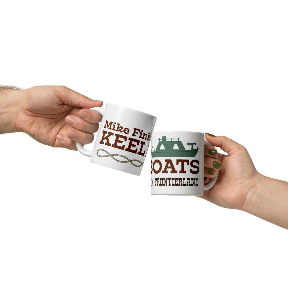 MIKE FINK KEEL BOATS title Mugs (3 sizes)