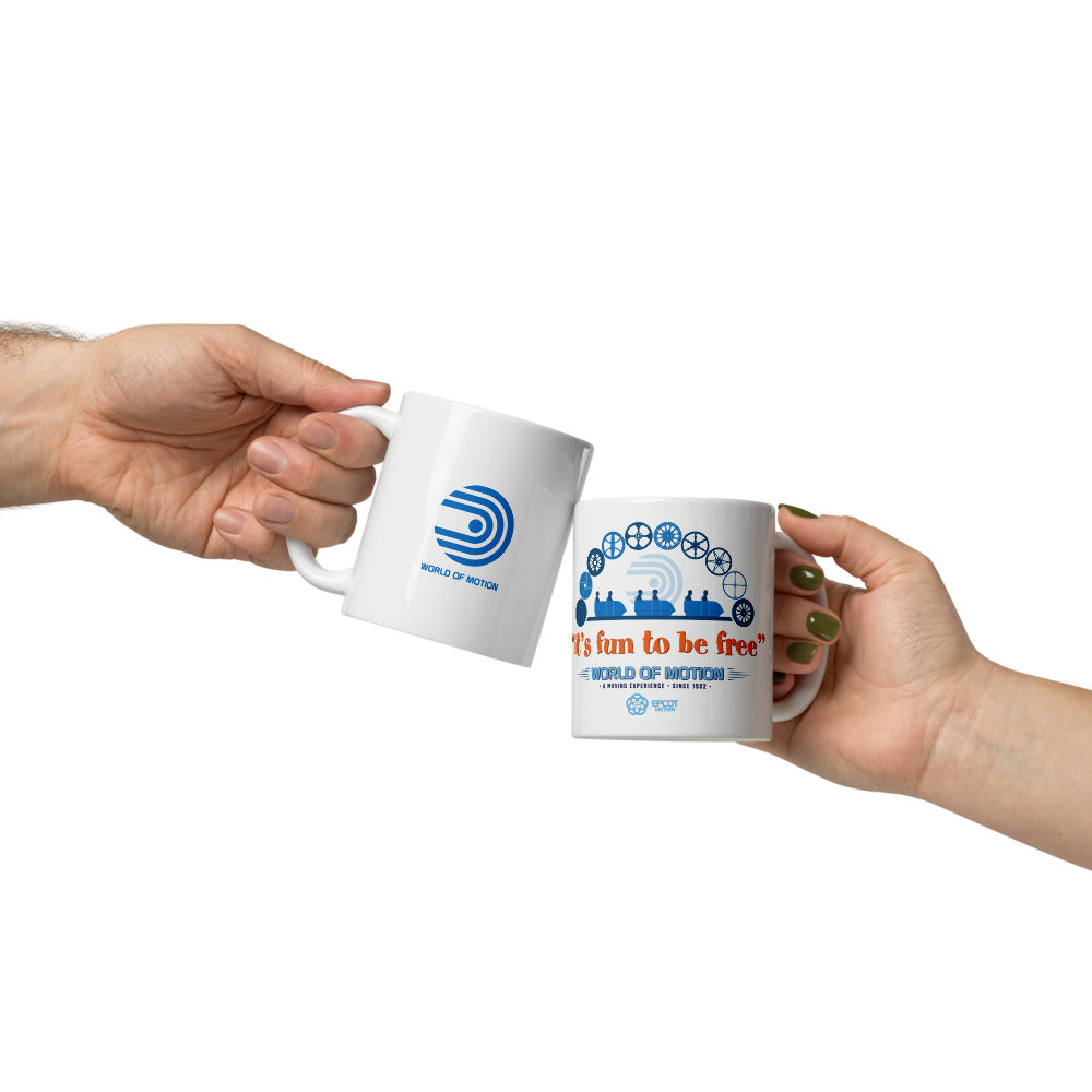 WORLD OF MOTION fun to be free Mugs (3 sizes)