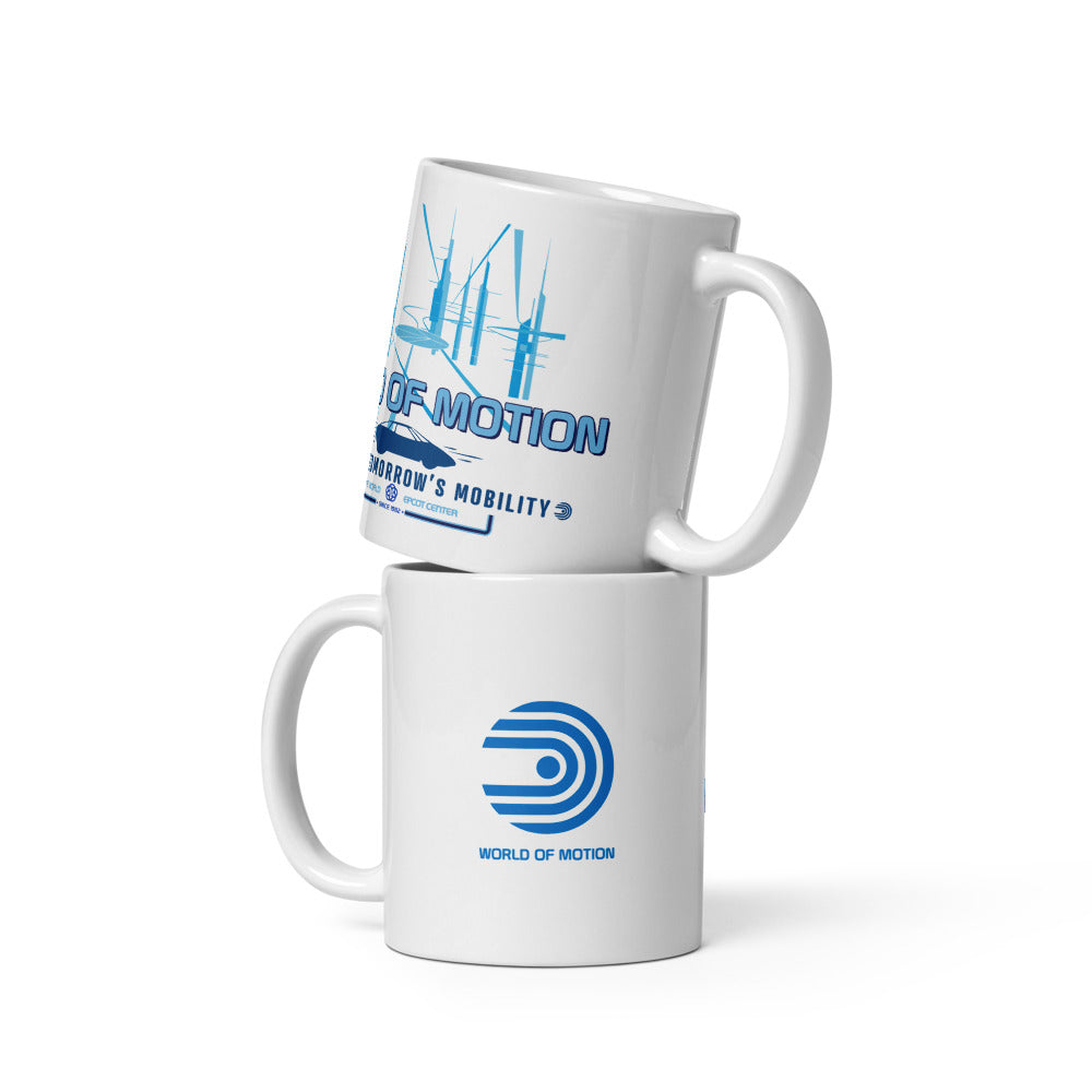 WORLD OF MOTION center core Mugs (3 sizes)