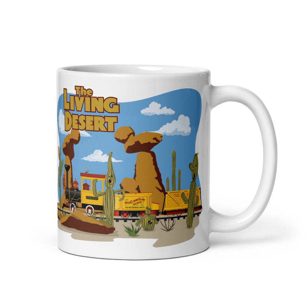 MINE TRAIN THROUGH NATURE'S WONDERLAND living desert Mugs (3 sizes)