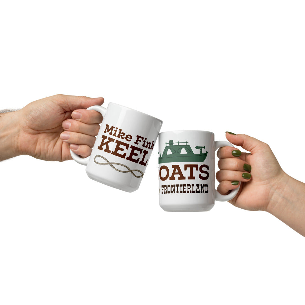 MIKE FINK KEEL BOATS title Mugs (3 sizes)