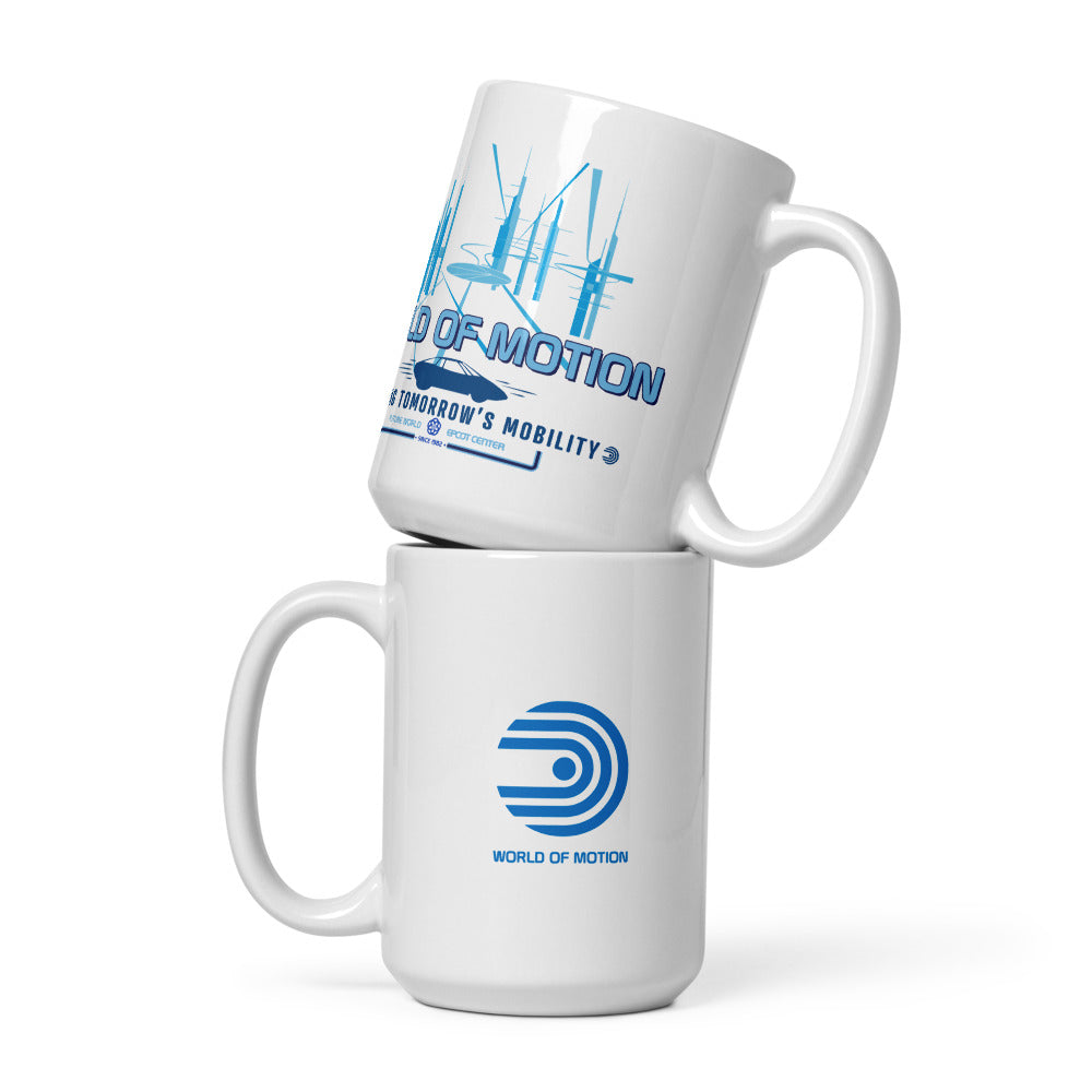 WORLD OF MOTION center core Mugs (3 sizes)