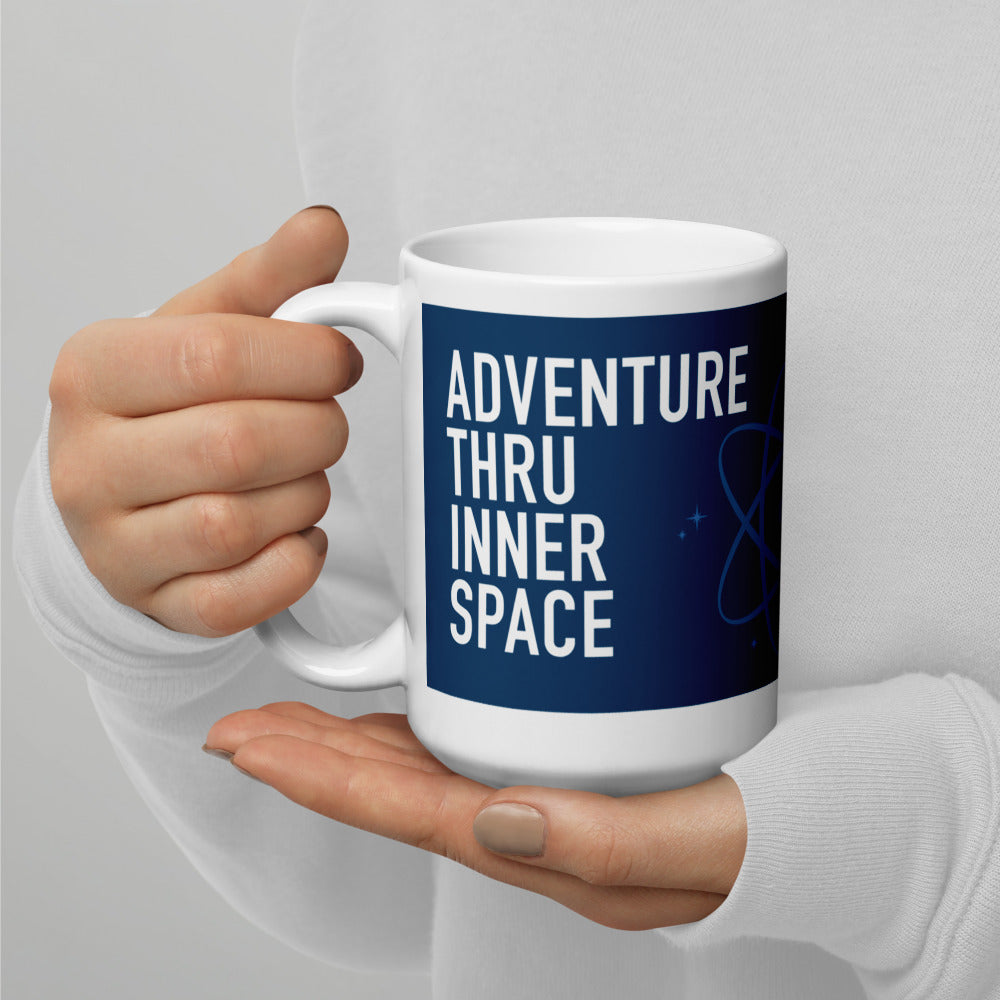 ADVENTURE THRU INNER SPACE atom Mugs (3 sizes)